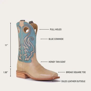 HYER BOOTS | WOMEN'S PARKER - Tan/Blue