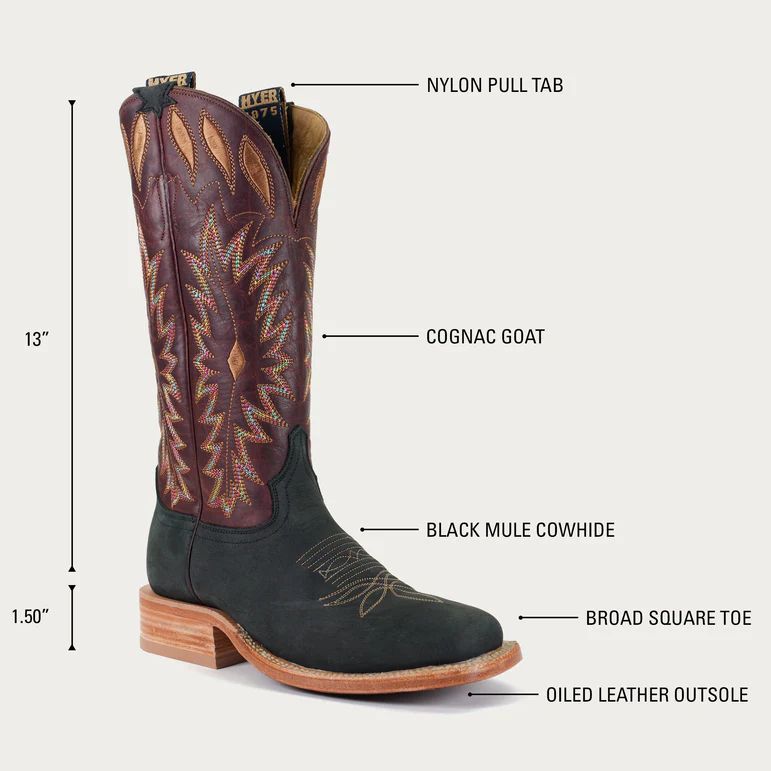 HYER BOOTS | WOMEN'S CHERRYVALE - Black/Cognac