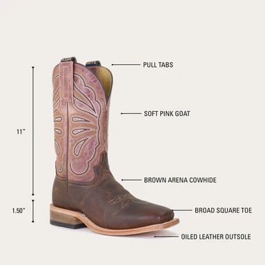 HYER BOOTS | WOMEN'S LOLA - Brown/Pink