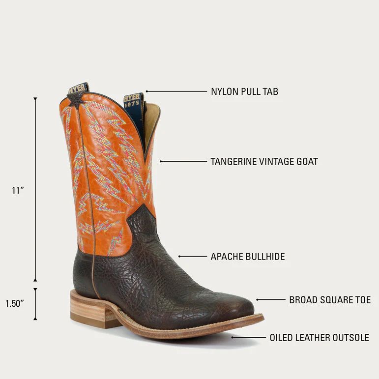 HYER BOOTS | MEN'S HAZELTON - Apache/Tangerine