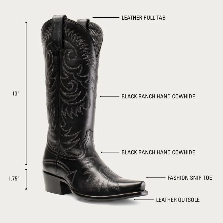 HYER BOOTS | WOMEN'S ROAD TO ARIZONA - Black